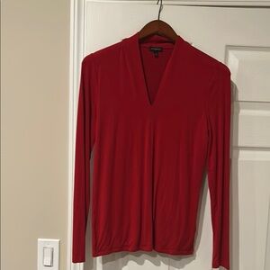 Elegant Red V-Neck Top